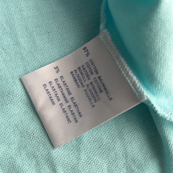 Burberry Y2K Light Blue Two Tone Golf Snap Button Short Sleeve Collared Shirt - Picture 7 of 8